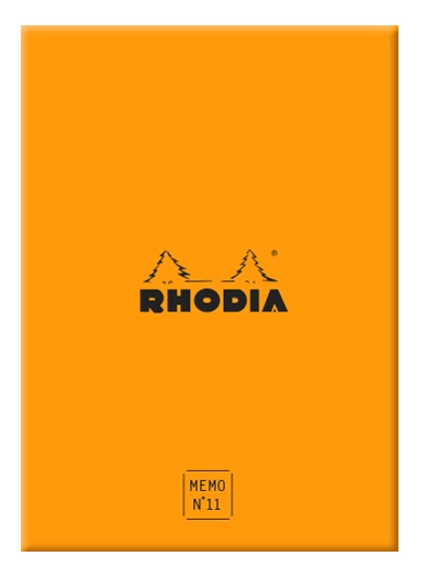 Een rhodia memoblok no. 11 85x115 mm gelijnd orange koop je bij NiceSupplies.nl