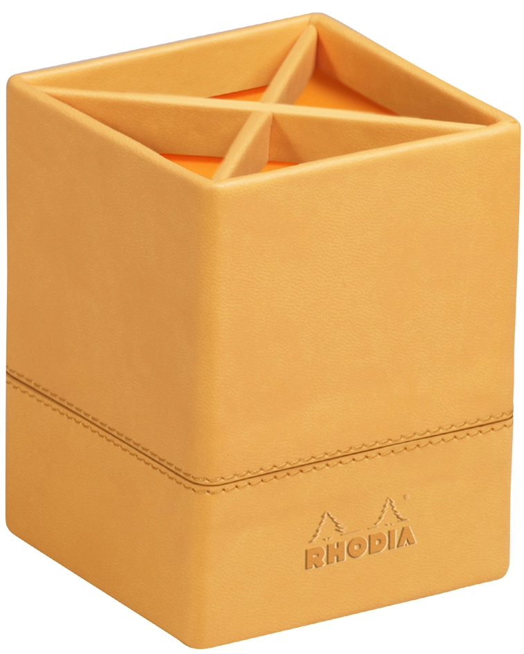 Een rhodia pennenkoker van kunstleder bronze koop je bij NiceSupplies.nl