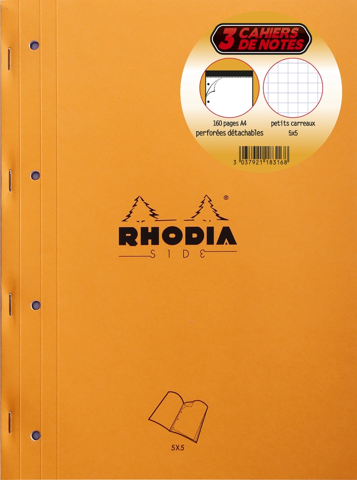 Een rhodia werkblok din a4 geruit 3 stuks pak koop je bij NiceSupplies.nl