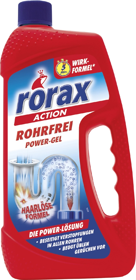 Een rorax abflussreiniger rohrfrei power-gel 1 liter fles koop je bij NiceSupplies.nl