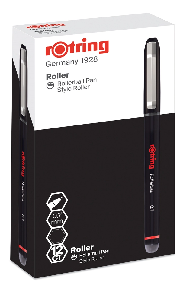 Een rotring rollerbal schrijfbreedte: 0,7 mm zwart koop je bij NiceSupplies.nl