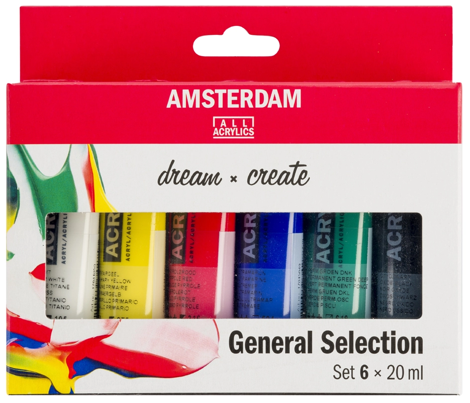 Een royal talens acrylverf amsterdam general selection 6x20 ml koop je bij NiceSupplies.nl