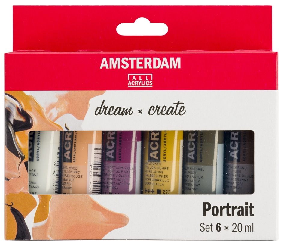 Een royal talens acrylverf amsterdam portrait 6x20 ml koop je bij NiceSupplies.nl