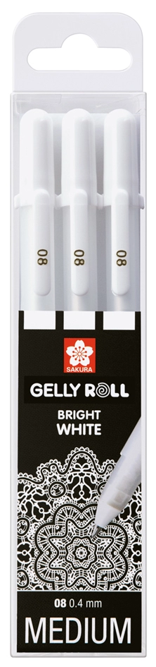 Een sakura gel-rollerpen gelly roll real white 0,5 mm koop je bij NiceSupplies.nl