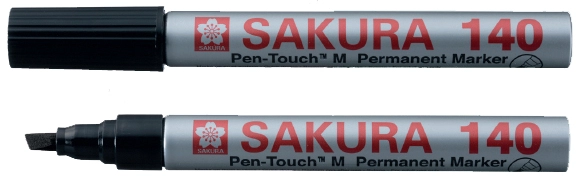 Een sakura permanent-marker pen-touch 140 4 mm blauw koop je bij NiceSupplies.nl