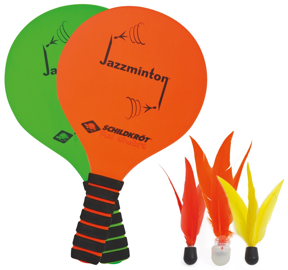 Een schildkrot jazzminton-set orange / groen koop je bij NiceSupplies.nl