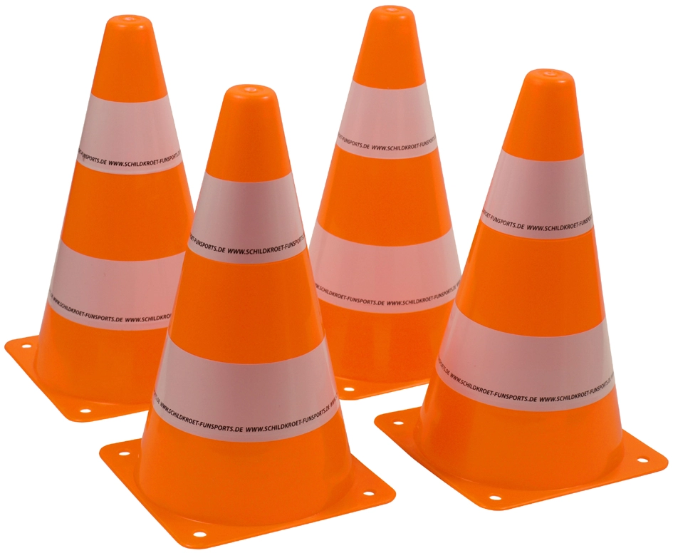 Een schildkrot pylonen 4 stuks set orange / wit koop je bij NiceSupplies.nl