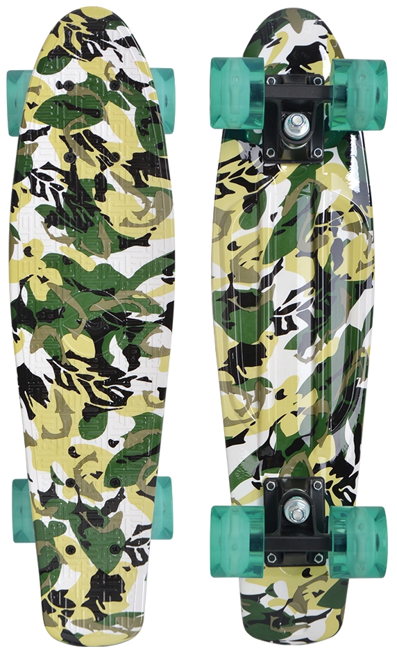 Een schildkrot retro skateboard free spirit camouflage koop je bij NiceSupplies.nl