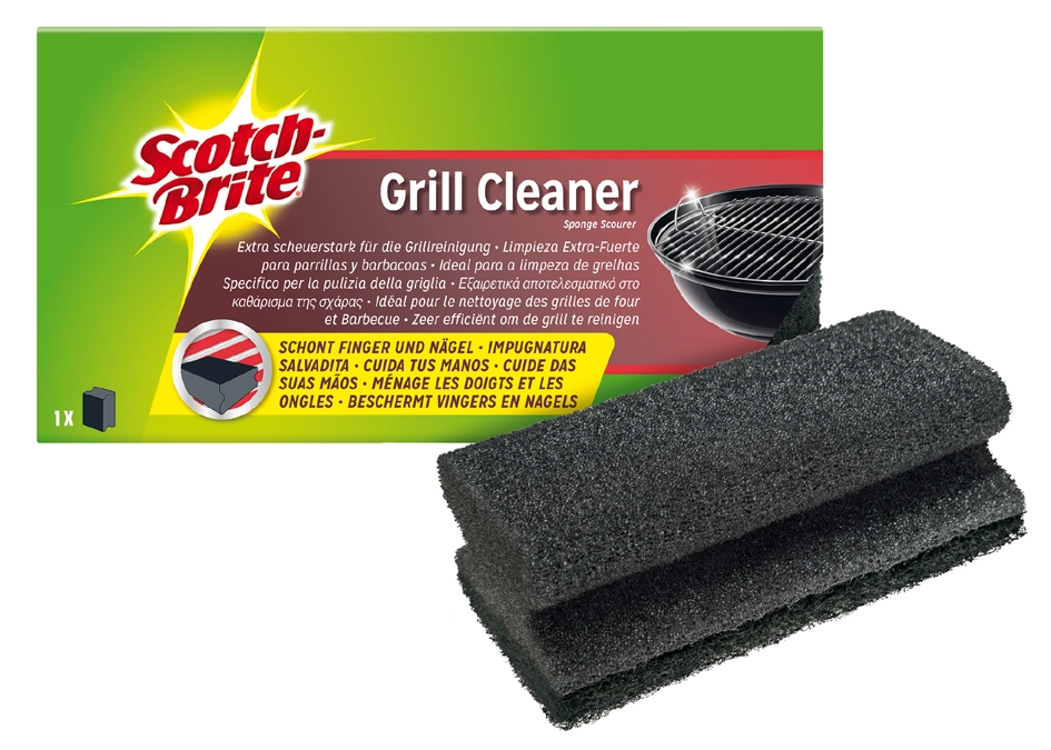 Een scotch-brite gril-reiniger bbq kleur zwart koop je bij NiceSupplies.nl