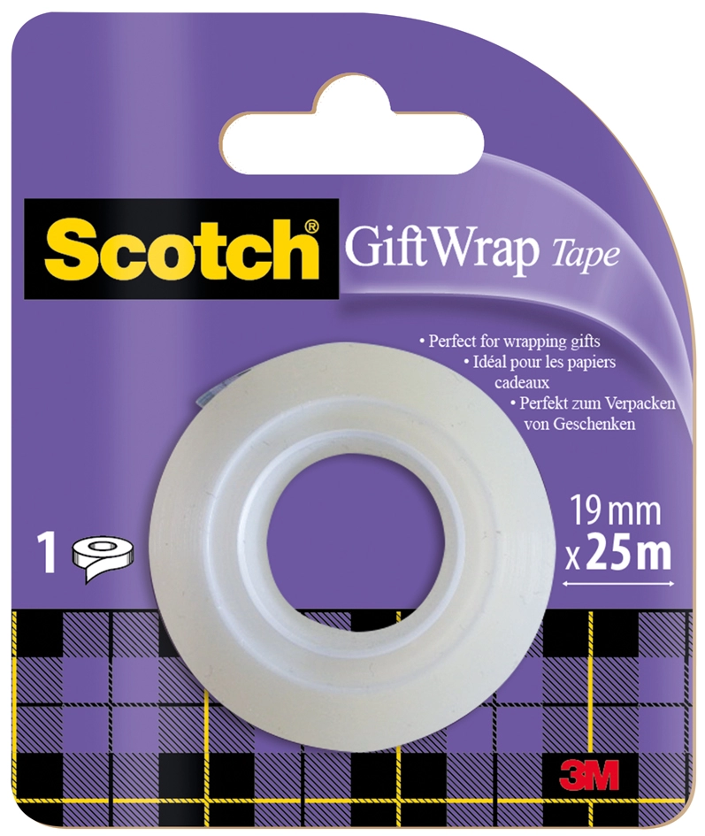 Een scotch geschenk-plakband giftwrap tape 19mmx25 m koop je bij NiceSupplies.nl