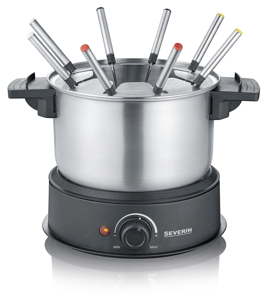 Een severin fondue fo 2470 edelstaal/zwart koop je bij NiceSupplies.nl