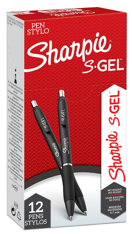 Een sharpie gelpen s-gel 0,7 mm rood koop je bij NiceSupplies.nl