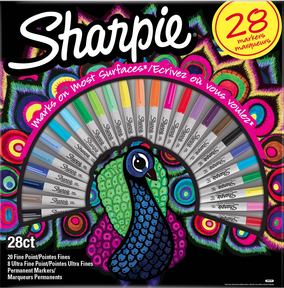 Een sharpie permanent-marker fijn 28 stuks big pak pfau koop je bij NiceSupplies.nl