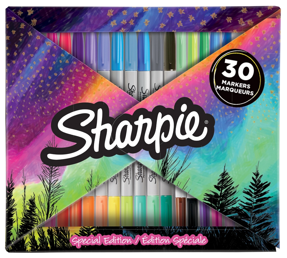 Een sharpie permanent marker fine 30 stuks box koop je bij NiceSupplies.nl