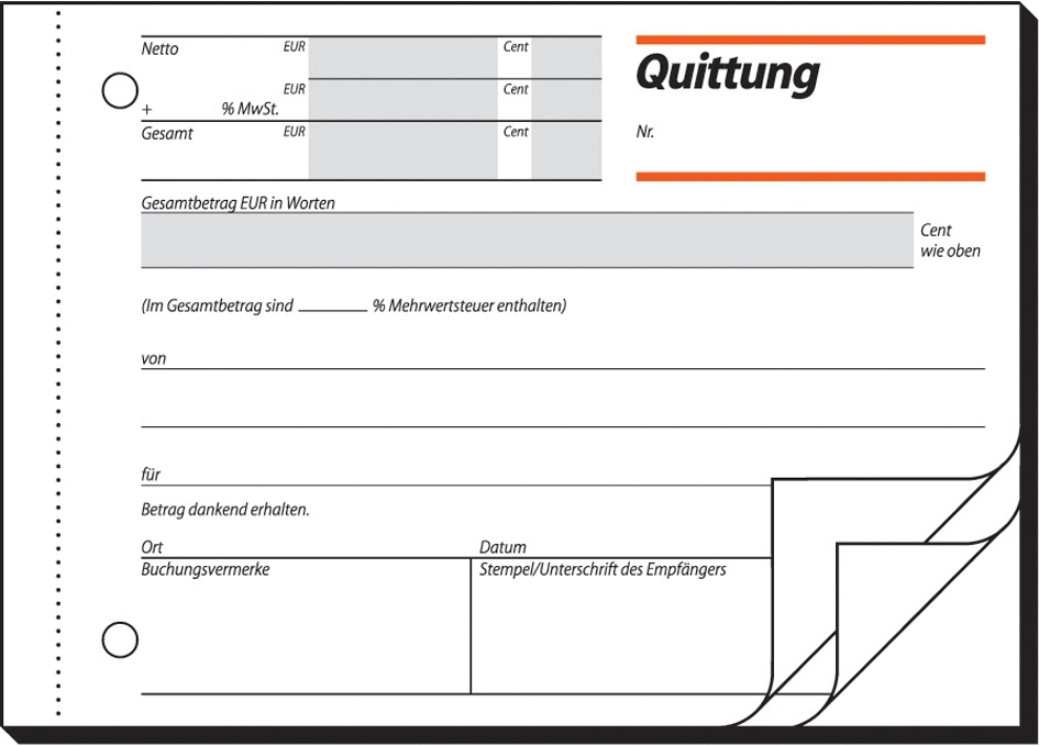 Een sigel bedrijfsformulieren quittung 2 en 1 aktion koop je bij NiceSupplies.nl