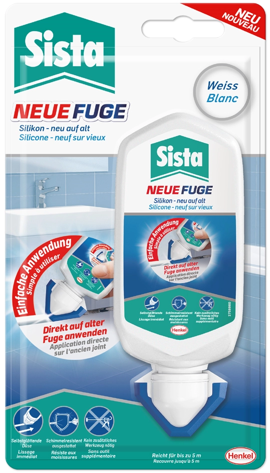 Een sista sanitärsilikon neue fuge wit 80 ml wit koop je bij NiceSupplies.nl