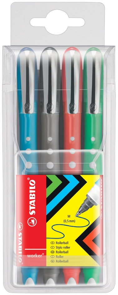 Een stabilo fijnschrijver worker colorful 4 stuks etui koop je bij NiceSupplies.nl