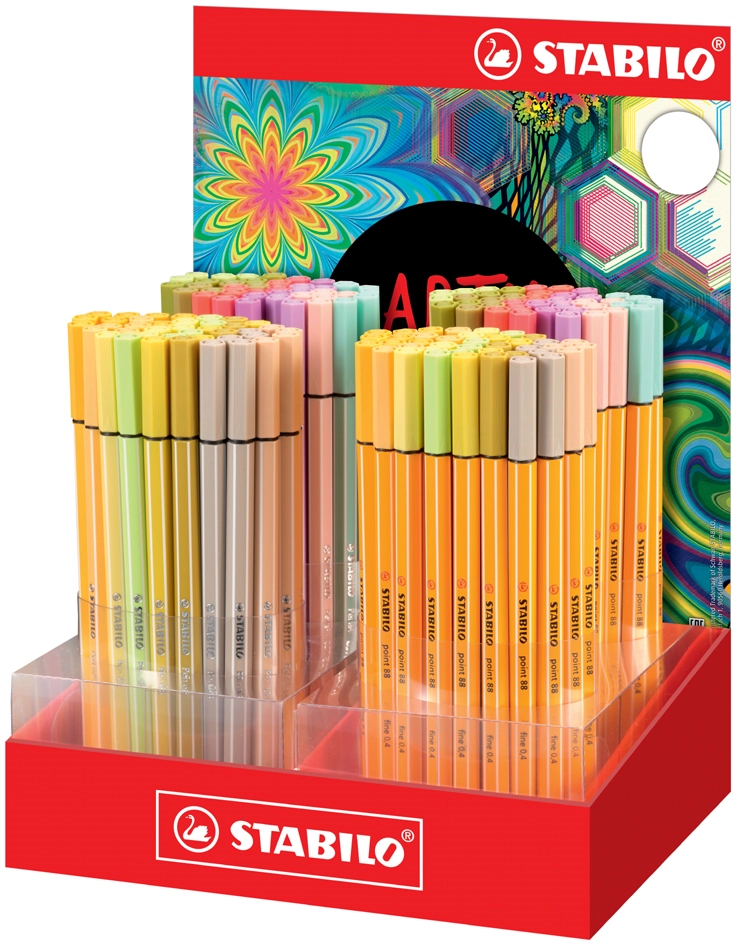 Een stabilo point88 / pen 68 arty 160 stuks display koop je bij NiceSupplies.nl