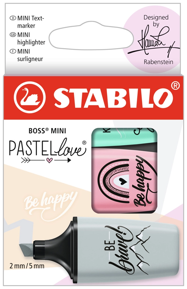 Een stabilo tekstmarker boss mini pastel ove 2.0 3 stuks karton-etui koop je bij NiceSupplies.nl