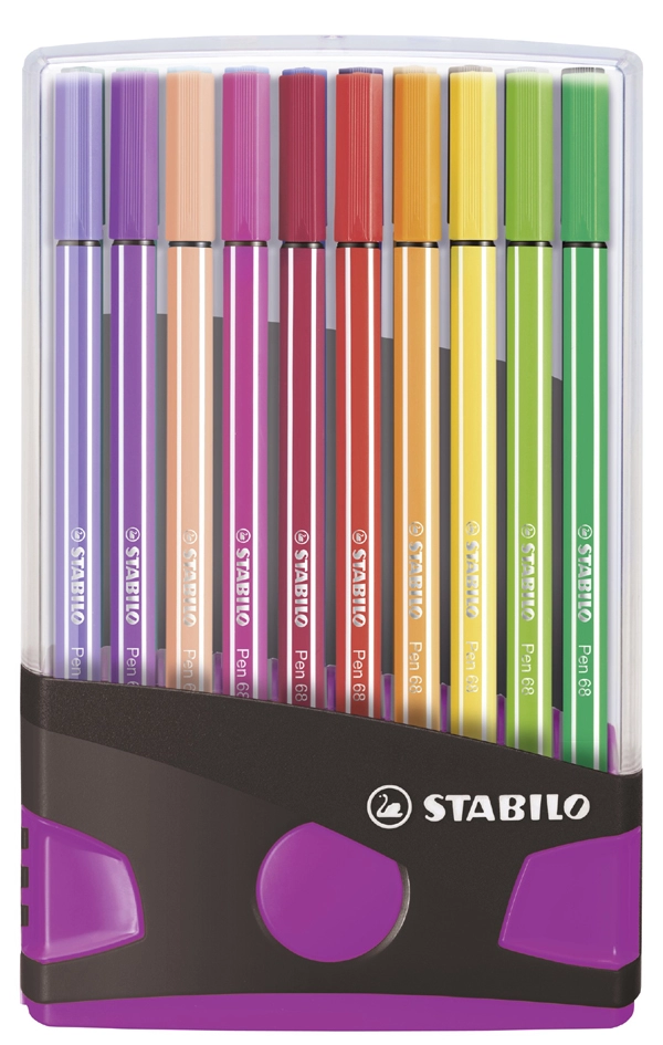 Een stabilo viltstift pen 68 20 stuks colorparade grijs-lichtblauw koop je bij NiceSupplies.nl