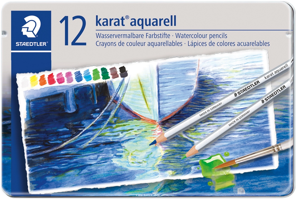 Een staedtler aquarelstift karat 24 stuks metalen doos koop je bij NiceSupplies.nl