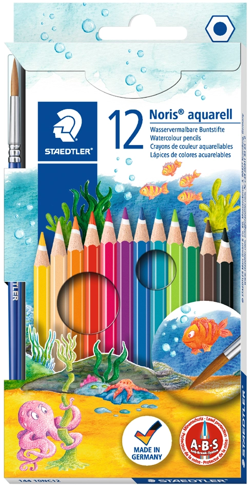 Een staedtler aquarelstift noris club aquarel 12 stuks etui koop je bij NiceSupplies.nl