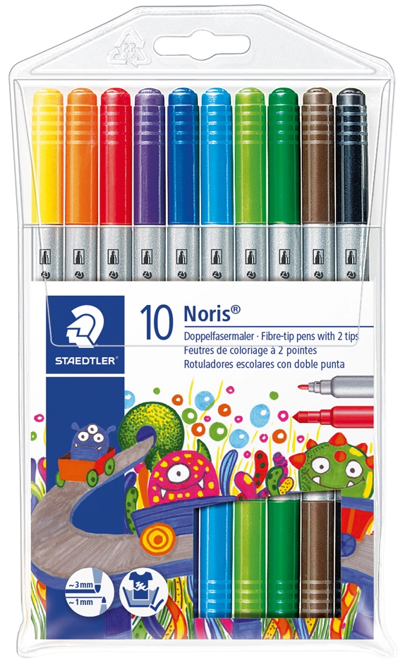 Een staedtler duo-viltstift noris club 10 stuks etui koop je bij NiceSupplies.nl