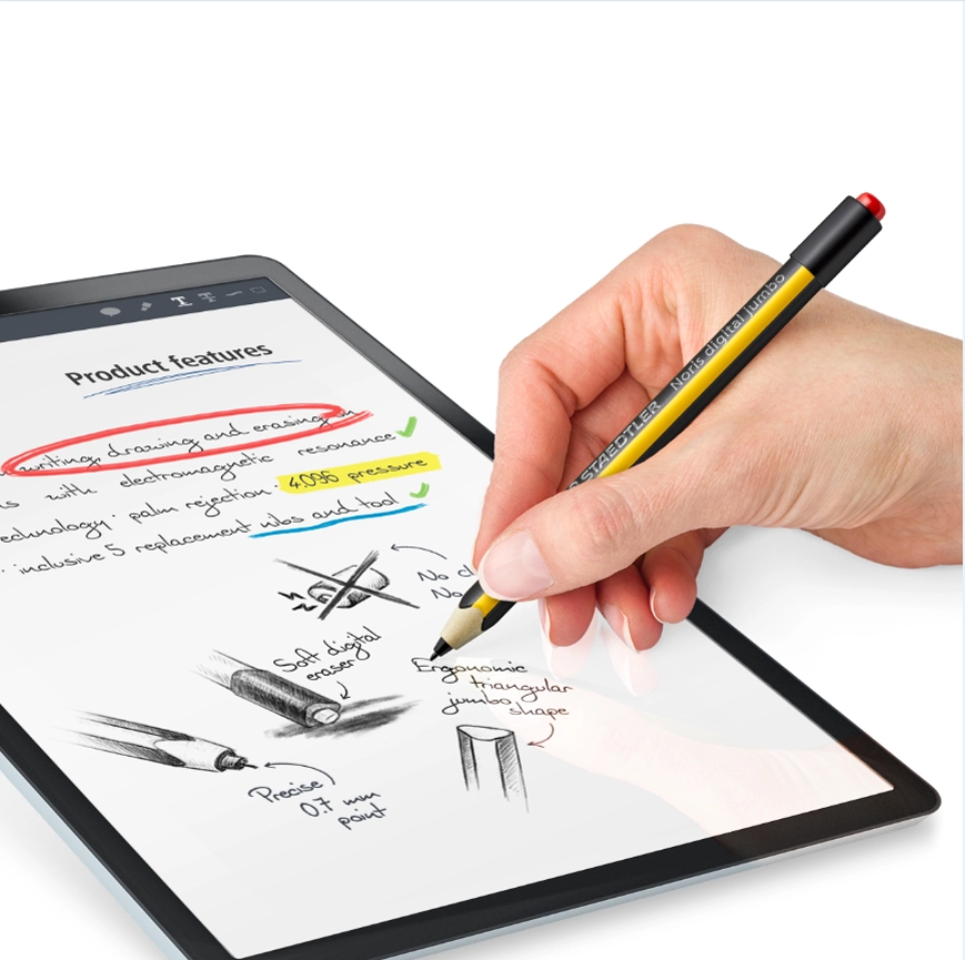 Een staedtler eingabestift noris digital jumbo emr-technologie koop je bij NiceSupplies.nl