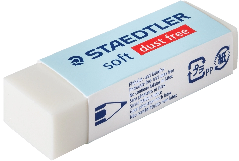 Een staedtler gum van kunststof soft s20 wit koop je bij NiceSupplies.nl