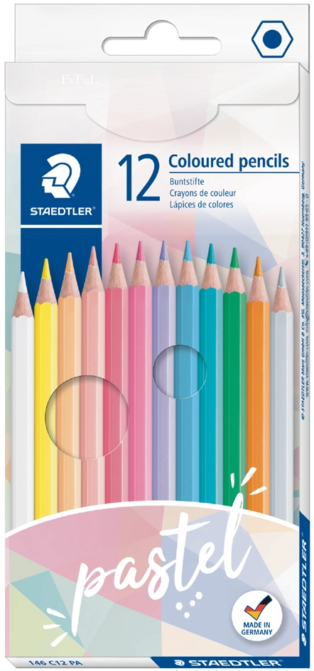 Een staedtler kleurpotlood pastel 12 stuks kartonnen etui koop je bij NiceSupplies.nl