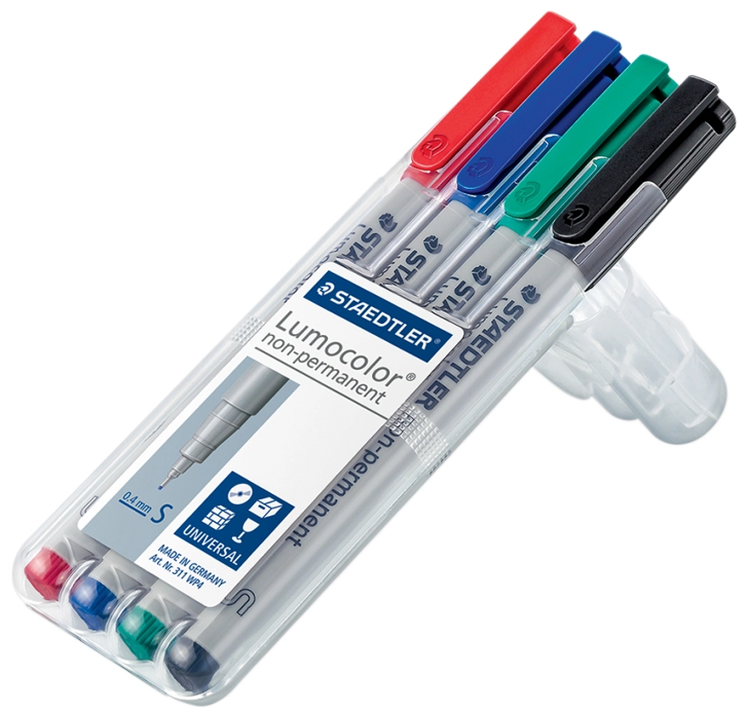 Een staedtler lumocolor non-permanent-marker 311s 6 stuks etui koop je bij NiceSupplies.nl