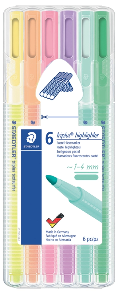 Een staedtler markeerstift triplus highlighter 10 stuks etui koop je bij NiceSupplies.nl