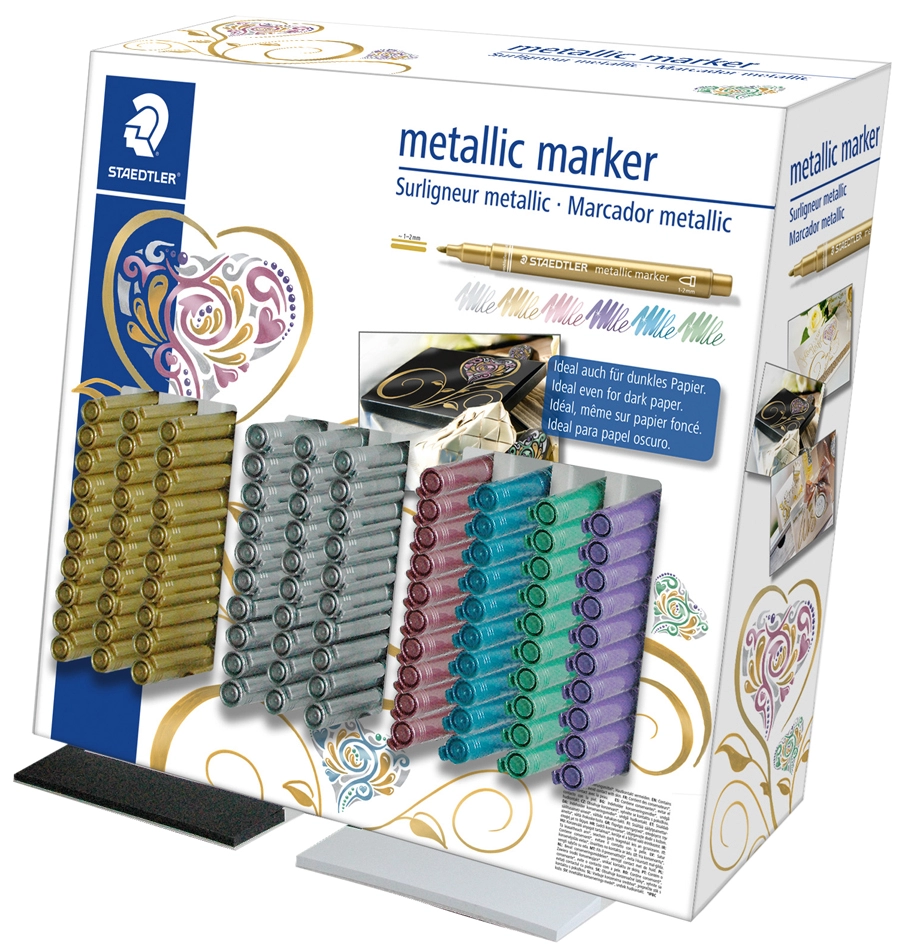 Een staedtler permanent-marker metallic 100 stuks display koop je bij NiceSupplies.nl