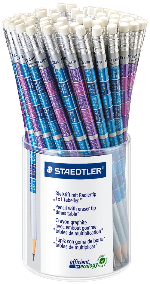 Een staedtler potlood 1x1 met gum 72 stuks koker koop je bij NiceSupplies.nl