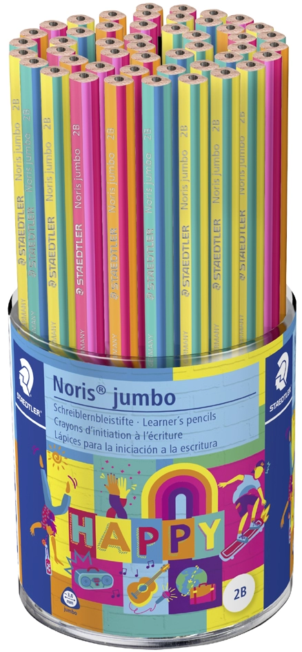 Een staedtler potlood noris jumbo happy 48 stuks koker koop je bij NiceSupplies.nl