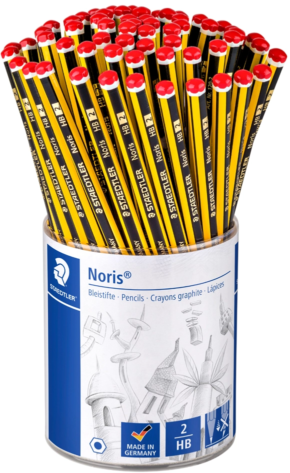 Een staedtler potlood noris met gum 72 stuks koker koop je bij NiceSupplies.nl