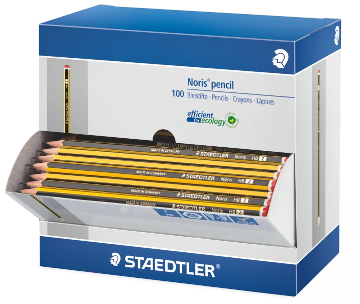 Een staedtler potlood zeshoekig 100 stuks display koop je bij NiceSupplies.nl