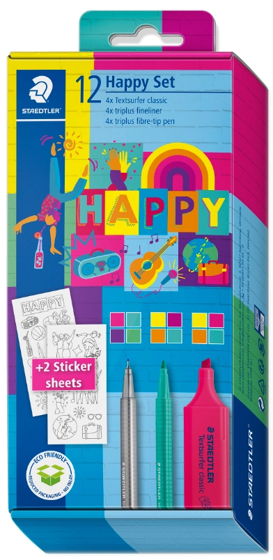 Een staedtler schrijfset happy 11-delig koop je bij NiceSupplies.nl