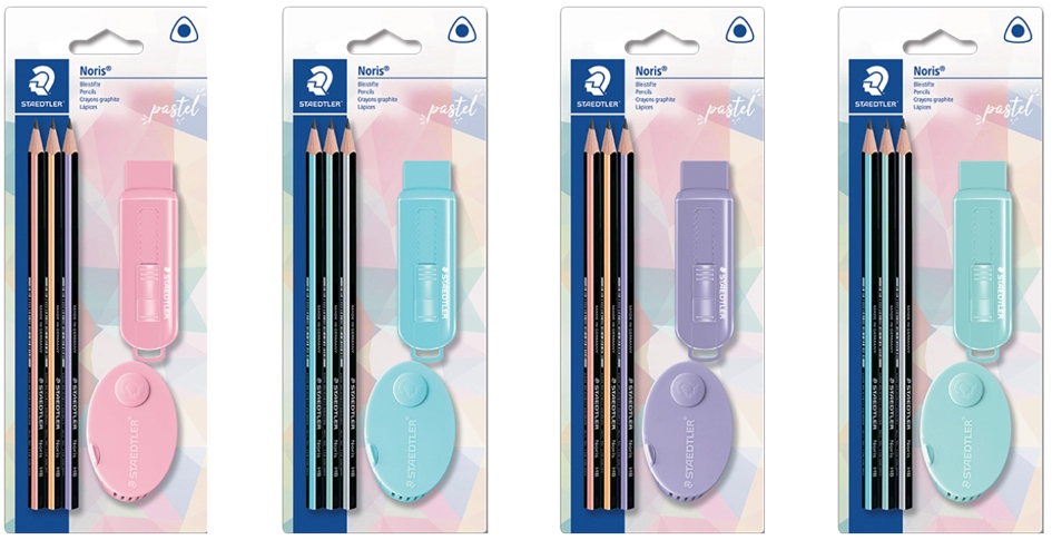 Een staedtler schrijfset noris pastel 5-delig blister koop je bij NiceSupplies.nl