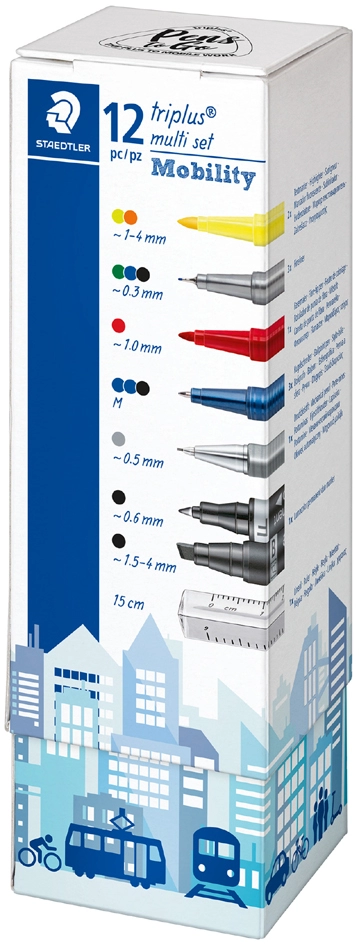 Een staedtler schrijfset triplus multi set mobility cup koop je bij NiceSupplies.nl