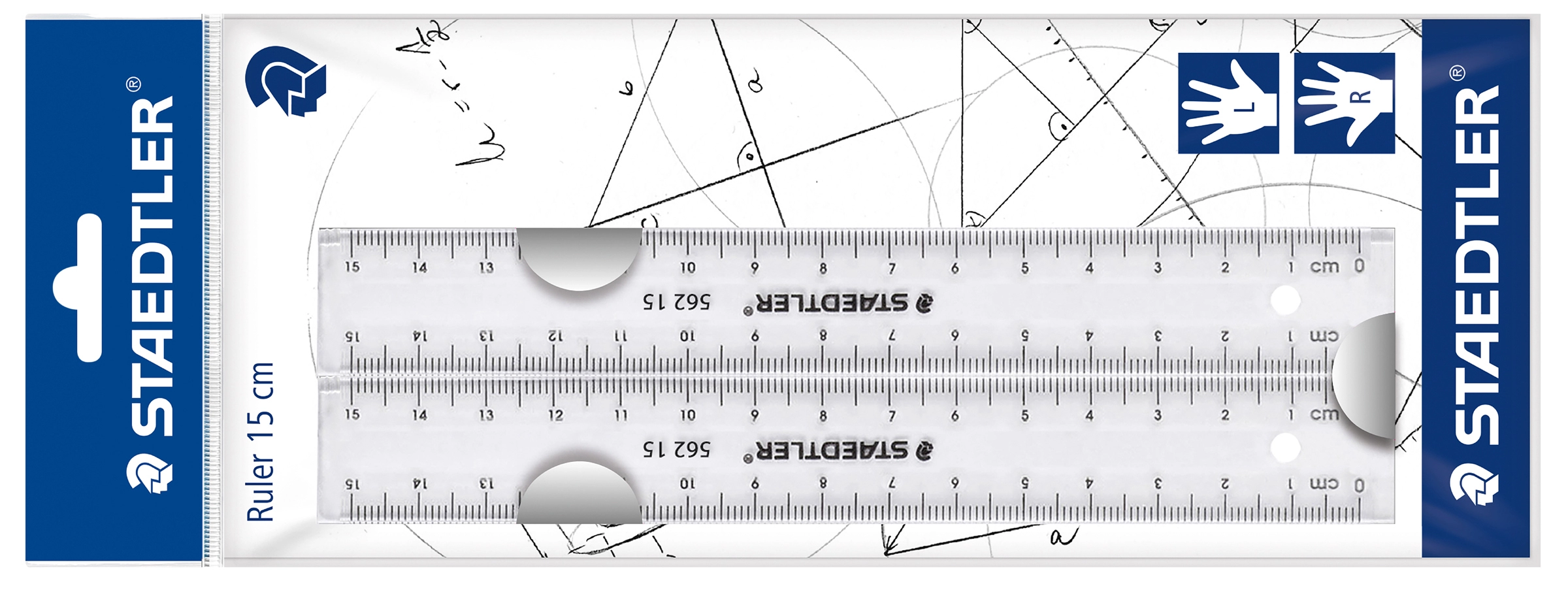 Een staedtler vlakke liniaal 300mm van kunststof transparant koop je bij NiceSupplies.nl