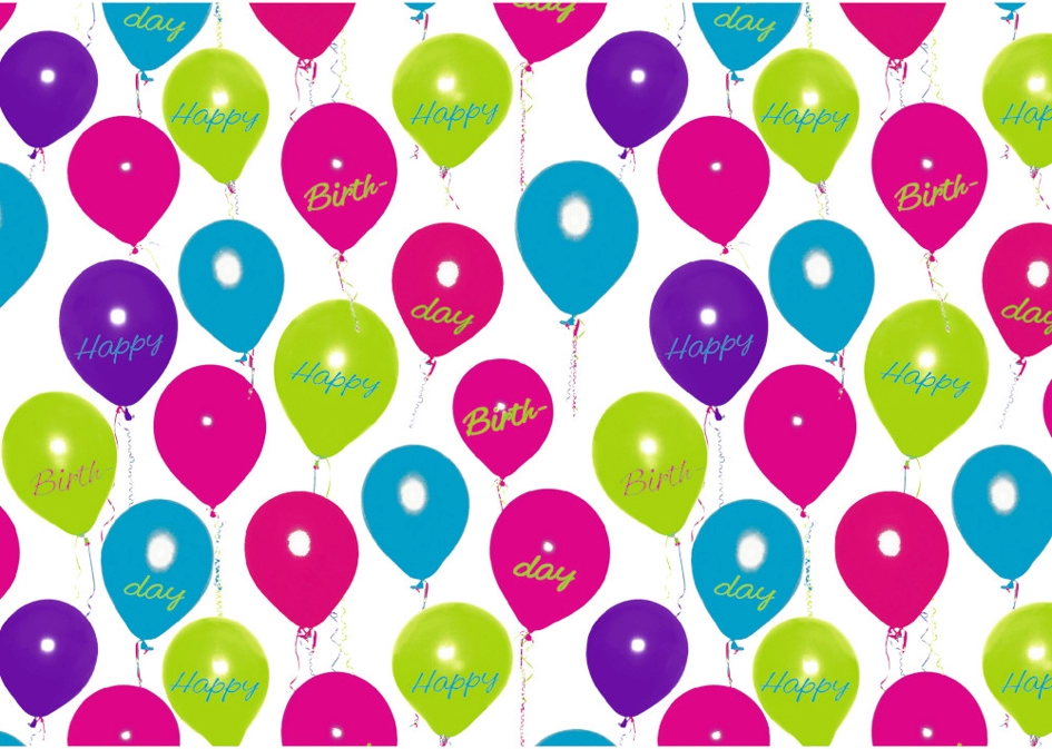 Een susy card cadeaupapier happy balloons op rol koop je bij NiceSupplies.nl