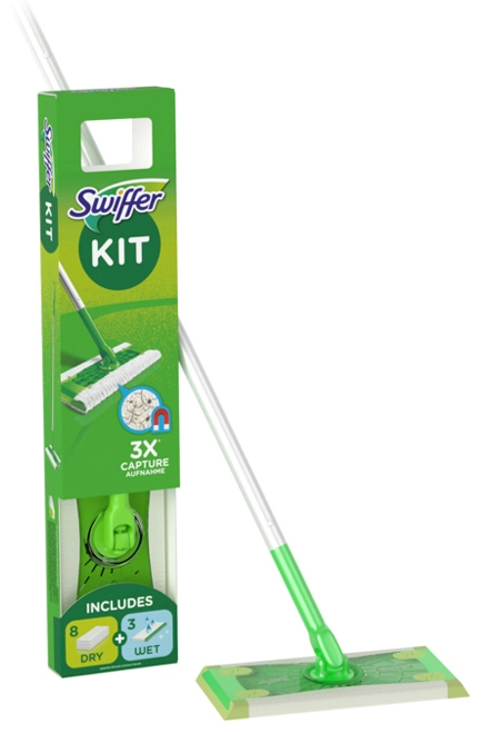 Een swiffer starter-set bodenwischer trocken-nass-wisdoekjes koop je bij NiceSupplies.nl