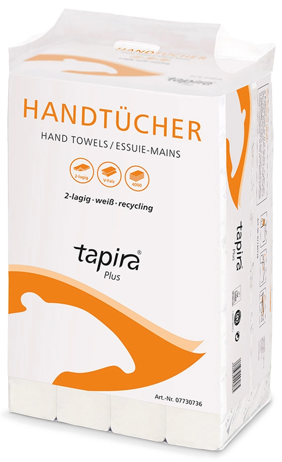 Een tapira handdoekpapier plus-240x230 mm-v-vouw-wit koop je bij NiceSupplies.nl