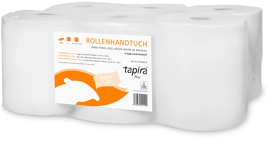 Een tapira handdoekrol plus-2-laags-wit-140 m koop je bij NiceSupplies.nl