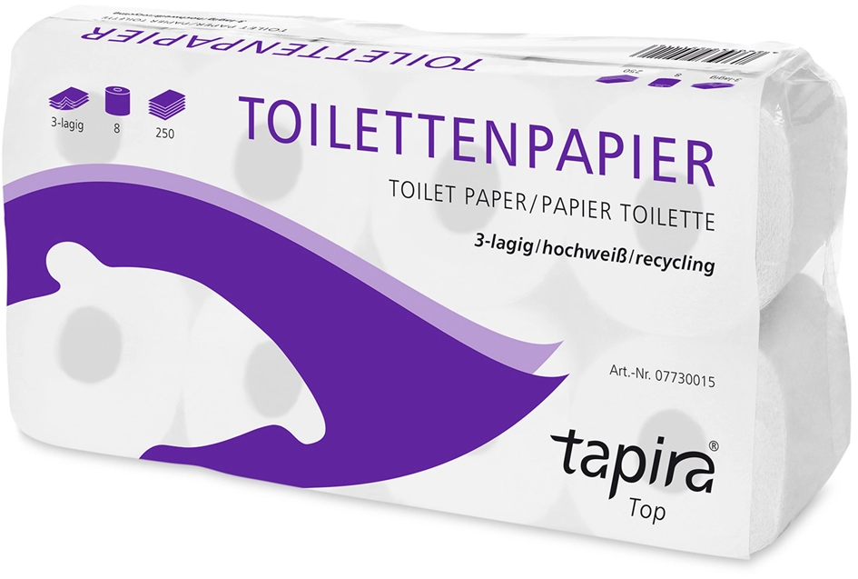 Een tapira toiletpapier 3-laags helderwit grootverpakking koop je bij NiceSupplies.nl