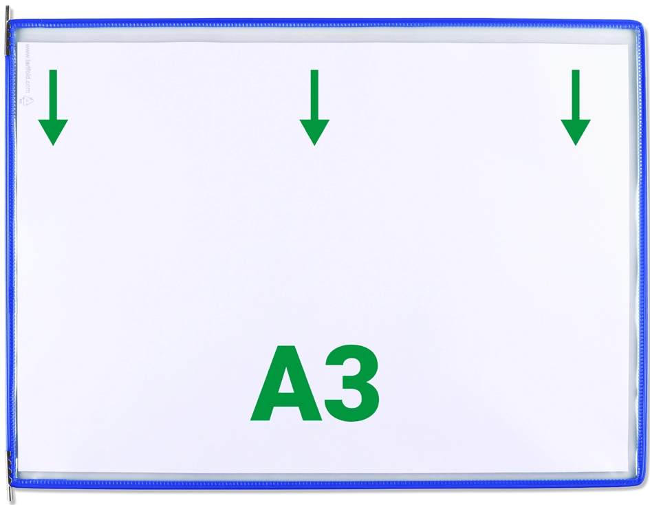 Een tarifold drehzapfentafel din a3 quer blauw koop je bij NiceSupplies.nl