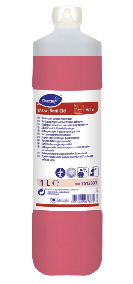 Een taski sanitair-onderhaltsreiniger sani cid-1 liter koop je bij NiceSupplies.nl