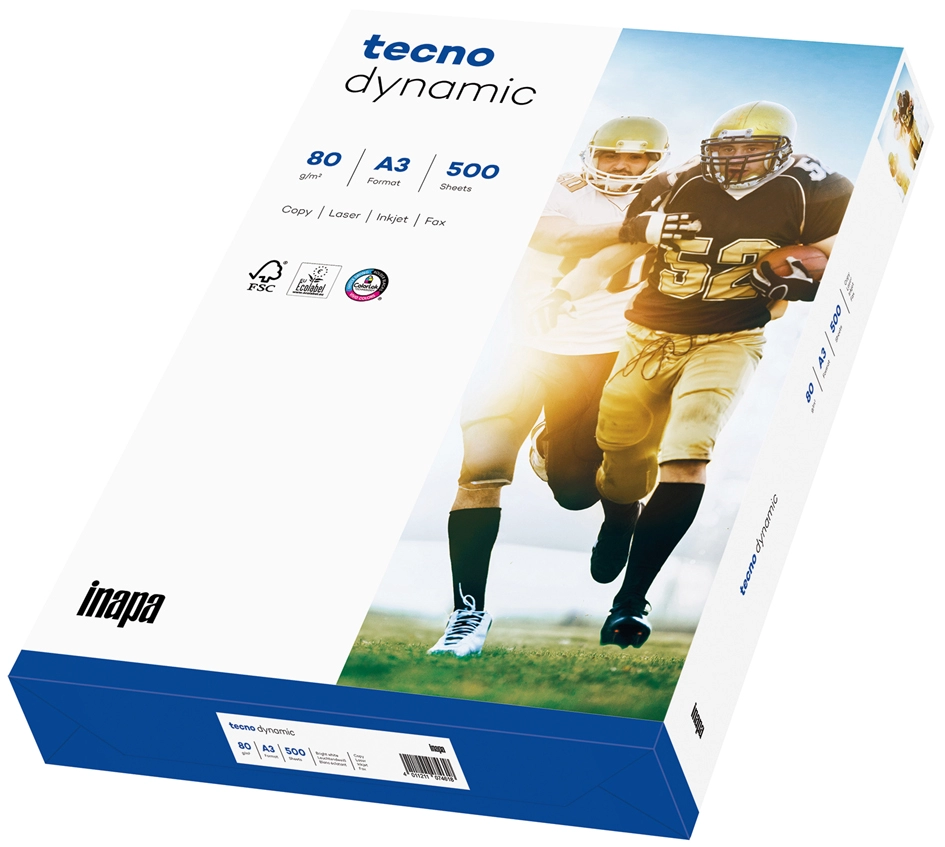 Een tecno printpapier dynamic a4 4-voudig geperforeerd koop je bij NiceSupplies.nl