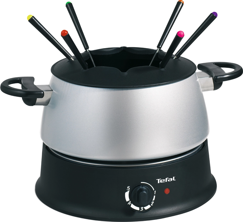 Een tefal fondue base ronde ef3000 edelstaal/zwart koop je bij NiceSupplies.nl